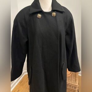 Vintage Women’s 100% Wool Coat – Made in USA – Black – Size 4 – EUC